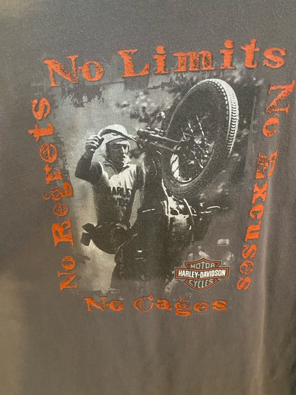 Harley-Davidson Motorcycle Gray graphic Tee Biggs San Marcos Ca. 2011 t-shirt - Picture 1 of 11
